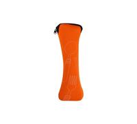 Porceosy Sac de rangement à couverts lavable avec fermeture éclair, pochette de transport pour fourchette, cuillère, baguettes, camping, voyage, bureau, voiture, Orange, Non