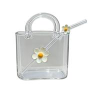 Porceosy Tasse en verre transparent en forme de sac à main - 750 ml - Gobelet créatif pour jus, cocktail, café glacé - Joli sac à main en verre - Vase décoratif pour poisson - Vase à main pour fête (1