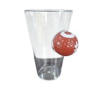 Porceosy Verre à vin sur le thème du sport, tasse bière créative en forme de boule pour les amateurs verrerie transparente durable fans golf, rugby, football, grande capacité 15 ré