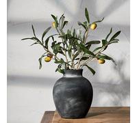 PORCER Vase à fleurs de style ferme rustique en céramique de 15,2 cm - Joli vase en terre cuite bohème pour décoration d'intérieur, salon, table, étagère, décoration de cheminée, Ferme-Noir