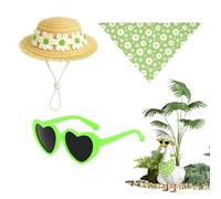 Porch Oies Tenues Mignon Sculpture Lunettes de Chapeau de paille, a