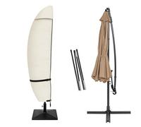 Porch Shield Housse de parasol imperméable pour patio déporté 3,7 à 4,3 m | Polyester 600D résistant, résistant aux UV, convient pour parasol déporté de jardin en plein air