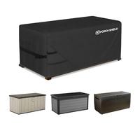 Porch Shield Housse de rangement rectangulaire 600D imperméable pour coffre de terrasse - 154,9 x 71,1 cm - Noir