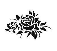 Porfeet Autocollant De Voiture, Rose Fleur Car-Styling Véhicule Corps Fenêtre Autocollants Réfléchissants Autocollant Décor Noir