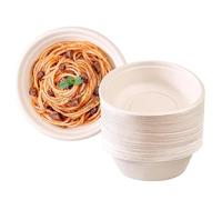 PORFOYO Bols Jetables, 100 Pièces 500ML Bol Soupe Jetable, Barquette Alimentaire Jetable Isolante contre la Chaleur, Vaisselle Jetable pour BBQ, Pique-Nique et Fête
