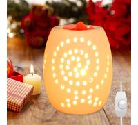 PORFOYO Chauffe-cire - Lampe à parfum électrique en céramique, lampe aromatique pour cire parfumée, lampe parfumée en céramique, parfum d'intérieur avec bougie chauffe-plat, réchaud pour huiles