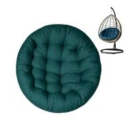 PORFOYO Coussin pour fauteuil suspendu, 60 x 60 cm, fauteuil suspendu, coussin d'assise rond pour fauteuil suspendu, fauteuil papasan, lavable, panier suspendu, chaise suspendue, vert foncé