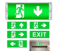 PORFOYO Éclairage de Secours LED, Éclairage d'urgence LED, Éclairage de secours éclairages de sécurité, 5 pictogrammes de sortie panneau de sortie lumineux avec