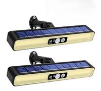 PORFOYO Lampe Solaire Extérieur Détecteur de Mouvement, 2 Pièces Applique Murale Solaire IP65 Étanche avec 3 Modes, 36 LED Lumière Solaire Extérieure Jardin, Allée, Balcon