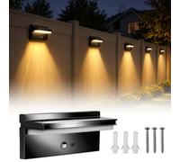 PORFOYO Lampe Solaire Extérieur Détecteur De Mouvement: Projecteur Mural étanche à énergie Solaire, Sécurité Sans Fil Lampe Mural Applique Exterieur 4 Modes Pour Garage, Jardin, Patio