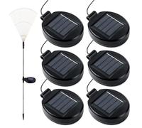 PORFOYO Lot de 6 panneaux solaires de rechange pour lampes de jardin, 2 modes d'éclairage, couvercle de rechange solaire, lampes solaires de rechange, pour terrasse, chemin, cour, décoration de fête