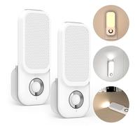 PORFOYO Veilleuses LED à Douille, 2 PCS Veilleuse avec Détecteur de Mouvement, 4 en 1 Veilleuse Prise Electrique, Veilleuses Enfichable, Veilleu LED, Lampe de Poche D'urgence pour Cuisine Couloir