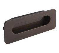 PORRO Poignée en coquillage Taranis - Largeur : 110 mm - Dimensions d'entrée : 102 x 31 mm - Laiton patiné