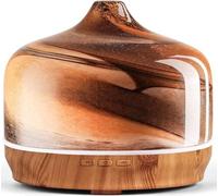 Porseme 500ml Diffuseur d'arôme en verre,Soufflé à la main pour les huiles essentielles,Grand humidificateur d'air Cool Mist ultrasonique Silencieux,7 LED de couleur Changement de couleur Dernier