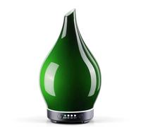 Porseme Diffuseur d'arômes - 150 ml - En verre soufflé à la main - Humidificateur - Diffuseur d'huiles essentielles à ultrasons - Avec 7 LED colorées - Avec minuterie - Sans BPA - Pour l'appartement