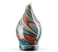 Porseme Diffuseur d'arômes en verre fait main, LED avec 7 lumières colorées, huiles essentielles avec minuterie, sans BPA, 150 ml