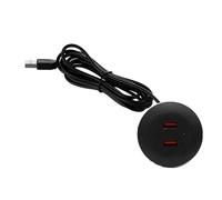 Port USB intégré de bureau adapté pour lit, armoire, téléphones portables, canapé, meubles, station de charge USB