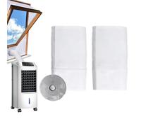 Portable AC Window Sealing Kit - 2 Piece Waterproof Window Seal with Zipper