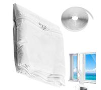 Portable AC Window Vent Seal Kit Adjustable Panel Set