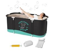 portable avec bassin renforcé de grande capacité | Baignoire à glace pour jardin, terrasse, maison, camping, été, natation, lavage 115 x 60 x 50 cm