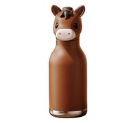 Portable Cartoon Coffee Flask - 480ml Kids Insulated Water Bottle | with Straw Stainless Animal Water Bottle for Sports, School, Travel, Car Trip, Boys, Girls, Men, Women