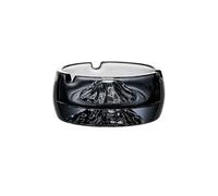 Portable Cendrier en verre de cristal léger, maison luxe, salon, Table basse, cendrier d'hôtel Extérieur(Noir)