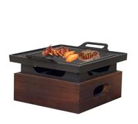 Portable Charbon Grill Plaque de table compacte pour camping Pique-niques Alliage d'aluminium léger Conception avec casserole anti-bâton idéal pour la famille extérieure BBQ Cookouts Voyage Amical