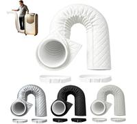 Portable Gaine Isolante Climatisation, Gaine Isolation Tuyau Climatiseur Mobile Enveloppe Isolante Triple Couche Ajustable avec 2 Colliers pour Intérieur et Extérieur Diamètre 13cm et 15cm，Blanc