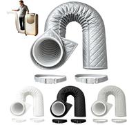Portable Gaine Isolante Climatisation, Gaine Isolation Tuyau Climatiseur Mobile Enveloppe Isolante Triple Couche Ajustable avec 2 Colliers pour Intérieur et Extérieur Diamètre 13cm et 15cm，Argent