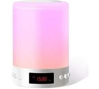 Portable lampe de chevet enfants 5 en 1 haut-parleur bluetooth fm radio réveil veilleuse led pour chambre, camping G