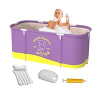 portable pour adultes, pliable et renforcée, grande taille | Baignoire à glace 115 x 60 x 50 cm pour douche d'été natation camping cour extérieur