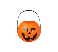 Portable Seau Citrouille Halloween avec Poignée pour Chasse, Pot de Stockage de Bonbons Garçon et Fille pour Halloween, Seau de Bonbons Convient pour Les Fêtes d'halloween (11cm)