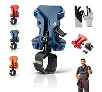 Portable Self-Locking Power Tool Holster, Heavy Duty Drill Holder Belt Clip for Electricians,Contractors, Quick Access Tool Holster for Cordless Drills, Hands-Free Organizer