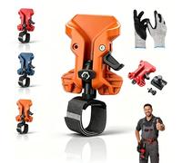 Portable Self-Locking Power Tool Holster, Heavy Duty Drill Holder Belt Clip for Electricians,Contractors, Quick Access Tool Holster for Cordless Drills, Hands-Free Organizer