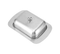 Portaburro In Acciaio Inossidabile Con Coperchio - 7.5x5 Pollici Vassoio Con Maniglia | Contenitore Burro Frigorifero Lavastoviglie Burriera Formaggio Pane Dessert Cucina Colazione Cena Feste