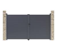 Portail Aluminium "Marc" - 299.5 X 180.9 Cm - Gris Gris
