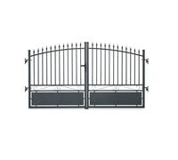 Portail aluminium tradition style ferronnerie 4m Gris