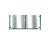 Portail barreaudé acier galvanisé passage 4m00 H 1m20 Vert