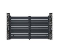 Portail battant aluminium ajouré L305 x H180 cm anthracite - PRIMO