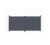 Portail battant - Casanoov - EIGER - 3m H.145cm - Gris anthracite - Aluminium