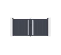 Portail Battant - Casanoov - GIONA - 3,5m H.176cm - Gris Anthracite - Aluminium