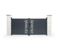 Casanoov Portail battant 3m SUNNY H.140cm aluminium gris