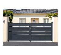 Casanoov Portail battant 3m VOGEL H.120cm aluminium gris