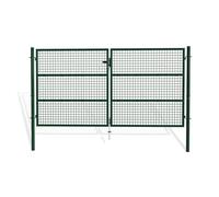 Portail battant grillagé - Casanoov - OLGA - 3m H.156cm - Vert - Acier