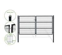 Casanoov Portail battant grillagé 3m RAZO H.160cm Gris