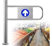 Portail battant métallique Robuste pour la sécurité des entrées de supermarché | Porte à Fermeture Automatique à Ressort pour entrepôt, Usage Industriel, bibliothèque, ma