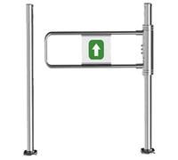 Portail battant métallique Robuste pour supermarchés et usines, barrière de sécurité à entrée par Simple Pression, portillon d'allée au Design élégant pour Une sécurité e