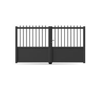 Portail battant, modèle Hyères, aluminium, anthracite, systèmes de fixation flexibles, personnalisable