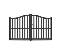 Portail battant, modèle Maison-Alfort, aluminium, anthracite, systèmes de fixation flexibles, personnalisable