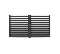 Portail battant, modèle Neuilly-sur-Seine, aluminium, anthracite, systèmes de fixation flexibles, personnalisable